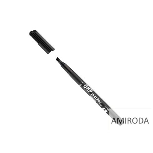 Alkoholos marker , ICO "C" fekete ,vágott hegyű, 1-3mm