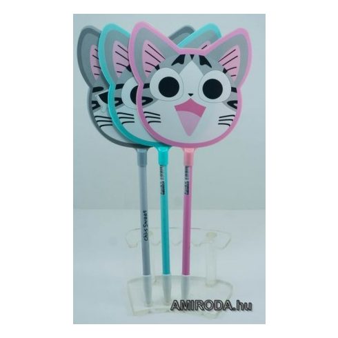 Zselés toll, kupakos, vonalvastagság: 0.38mm, ”CICAFEJ”