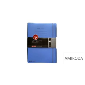   Herlitz My Book Flex, 2in1 ,A4 jegyzetfüzet, 2x40 lap, vonalas és kockás jegyzettömb, lefűzhető , perforált lapokkal, gumipánttal