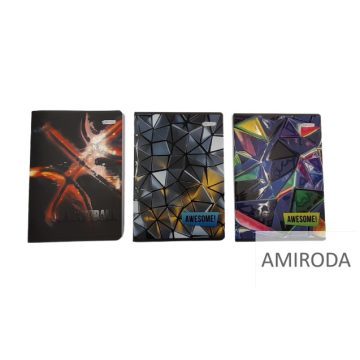   Connect füzet, A5, 40lap, vonalas, 80g. papír, matt + UV lakk borítóval , különféle minták