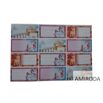 Füzet címke, 12db-os, öntapadós