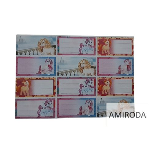 Füzet címke, 12db-os, öntapadós