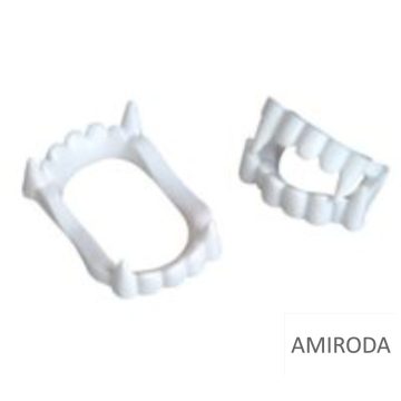   Halloween dekoráció,foszforeszkáló vámpír fogsor,8db/cs 