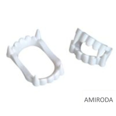 Halloween dekoráció,foszforeszkáló vámpír fogsor,8db/cs 