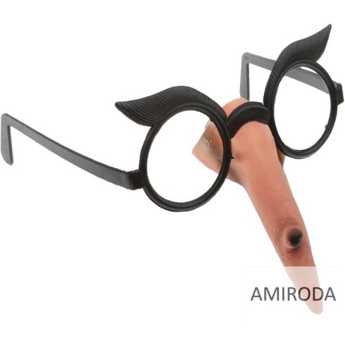 Halloween dekoráció, szemüveges banya orr , gyerek méret