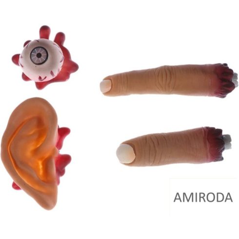 Halloween dekorációs csomag,5db-os, szemek-ujjak-fül 