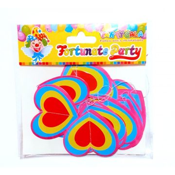 Szülinapi girland, szívecskés