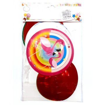 Szülinapi girland, függő dísz,flamingo-unikornis 