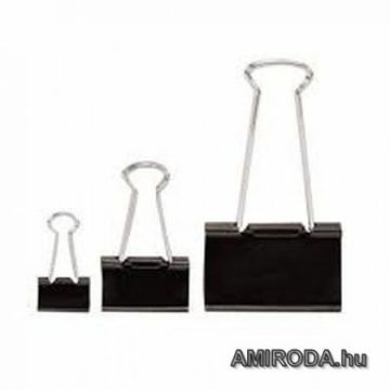 Binder csipesz, fekete, 41mm (12db/doboz)