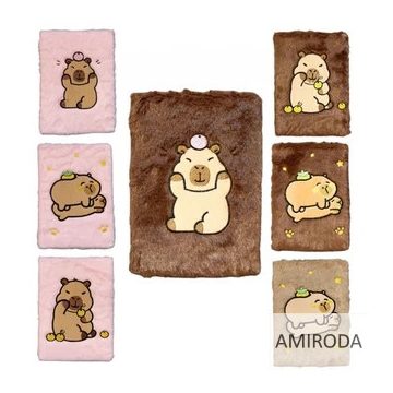   Capybara szőrmés notesz, A5, vonalas, többféle szín/minta