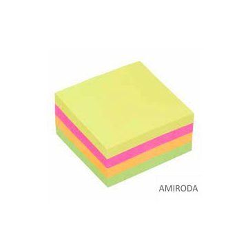 Öntapadós jegyzettömb,  450lapos , neon  75 x75 mm