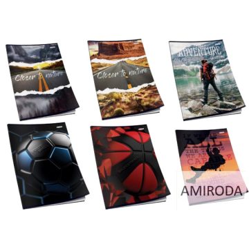   Connect füzet, A4, 40lap, kockás, 80g. papír, matt + UV lakk borítóval , különféle minták