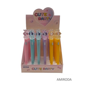 Kupakos zseléstoll, űrhajós nyuszi, több színű ledes 