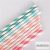 Papír szívószál , csíkos,  24db/csomag, vegyes színekben