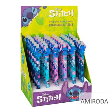   Stitch,  Radírozható zseléstoll, 0,5mm, kék betéttel, különféle figurás