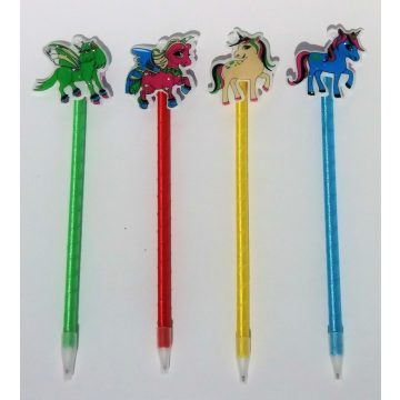 Golyóstoll szivacsos unikornis díszítéssel