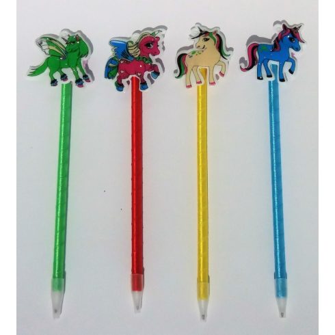 Golyóstoll szivacsos unikornis díszítéssel