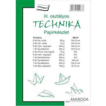 Technika készlet III. oszt.