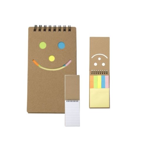 Spirál notesz,  40 lapos vonalas , 150 db öntapadó lappal.