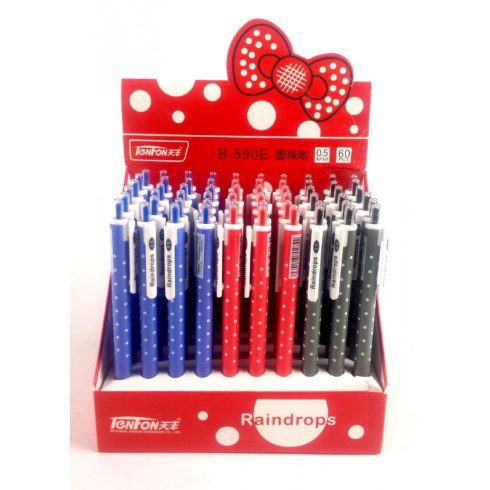 TENFON golyóstoll, 0.5mm, írás színe: kék "RAINDROPS"