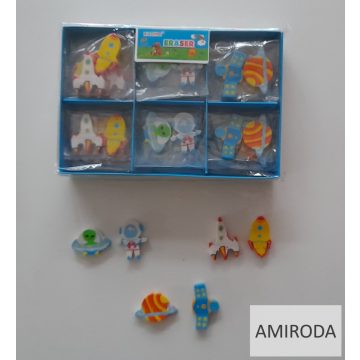 Radír, mini űrhajós, 2db/cs
