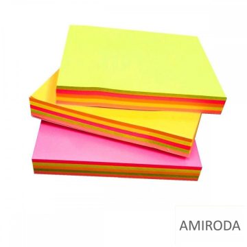 Öntapadós jegyzettömb,  100lapos , multicolor 76 x 127mm