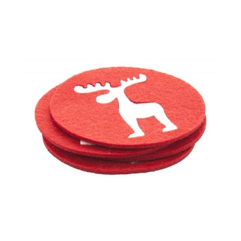 Poliészter, 4 db-os poháralátét, ø10cm