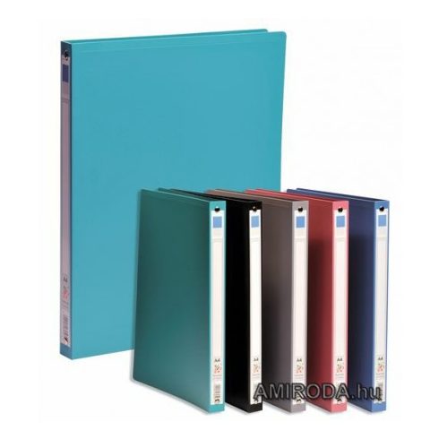 A4 műanyag irattartó, 4 gyűrűs, többféle színben