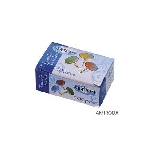 Rajzszeg , CENTRUM, színes, 100db/doboz 