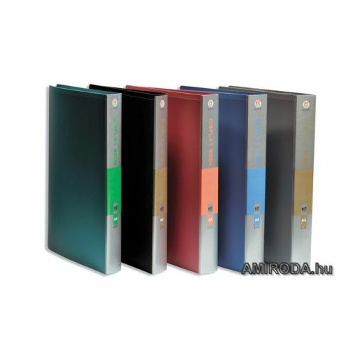 A4 bemutatómappa, 40 lapos, többféle színben