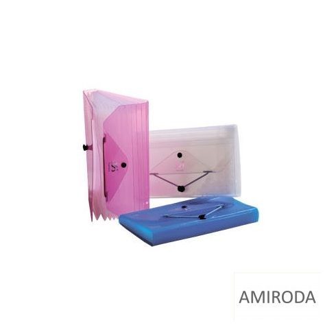 13 rekeszes csekktartó, áttetsző 