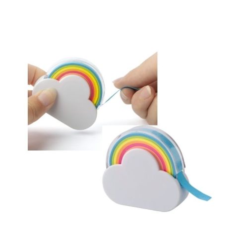 Öntapadós oldaljelölő, jegyzettömb , szívárványos , 1m / szín