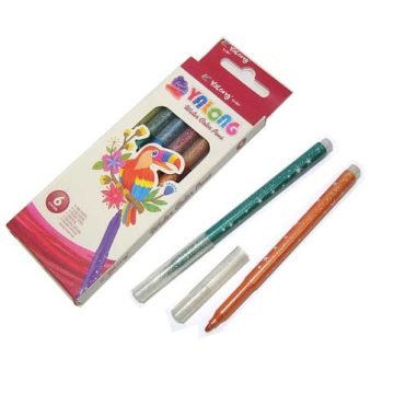 Csillámos filctoll, 6db-os,YALONG