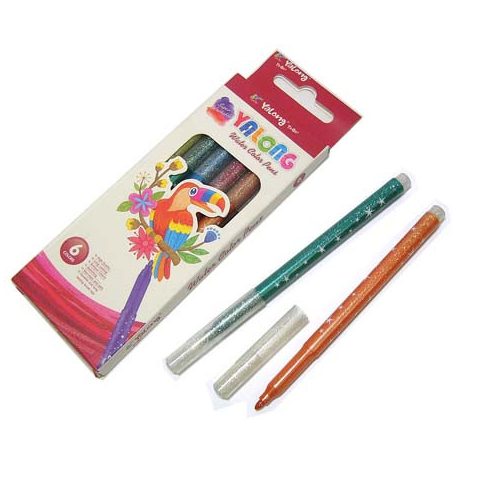 Csillámos filctoll, 6db-os,YALONG