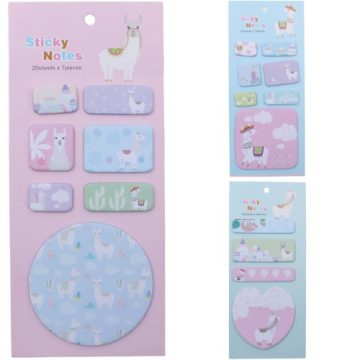   Öntapadós jegyzettömb készlet,különböző méretben "LÁMA"