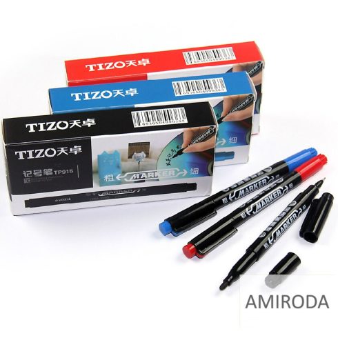 TIZO alkoholos filc 2in1, 0,5mm / 2mm , kék