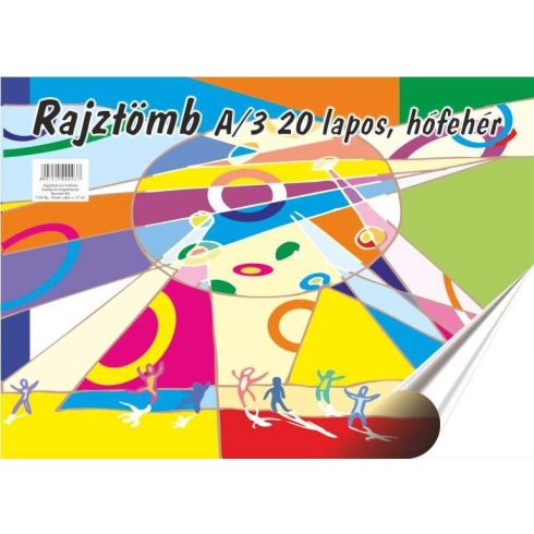 A3 Rajztömb, 20lapos, fehér