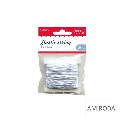 DACO Zsinór, rugalmas gumiszalag, 30 m , fehér 