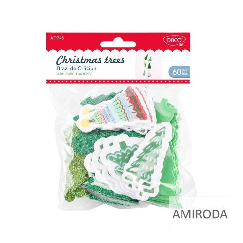 DACO Dekorgumi forma, karácsonyfa  "Christmas trees" 60db/cs