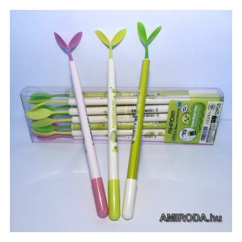 AIHAO zselés toll, vonalvastagság: 0.35mm, írás színe: kék, "GREEN BEAN'S DAY"