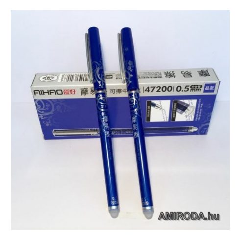 AIHAO radírozható zselés toll, vonalvastagság: 0.5mm, írás színe: kék, "FRICTION SLIM"