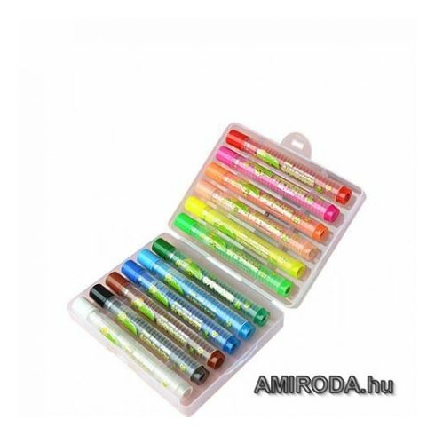 AIHAO 12 db-os színes, olaj pasztell zsírkréta készlet, csavarós 
