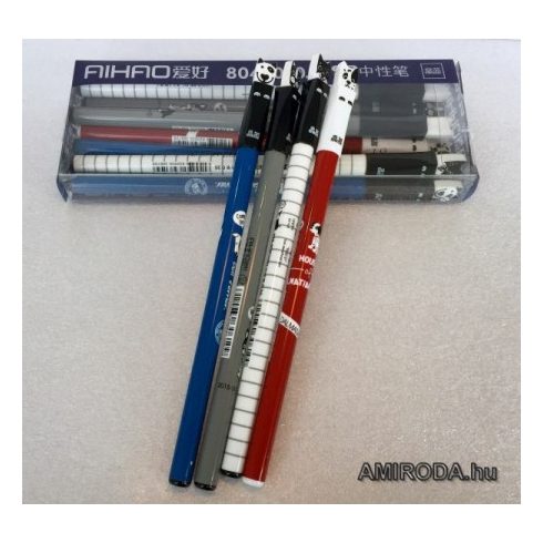 AIHAO zselés toll, vonalvastagság: 0.35mm, írás színe: kék, "DOG SERIES"