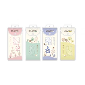 AIHAO 4 db-os vonalzó készlet, patentos tasakban - kifutó