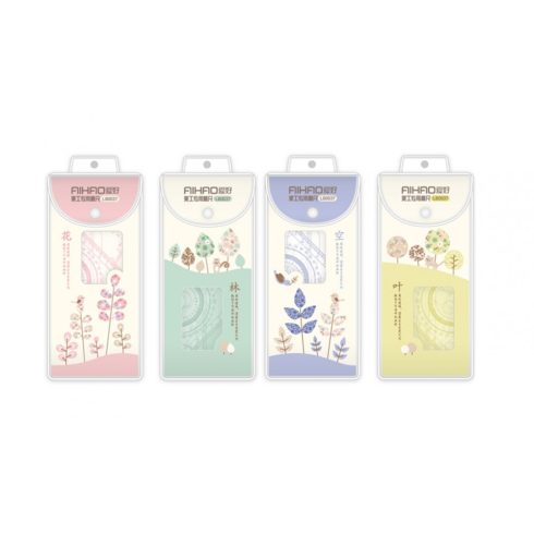 AIHAO 4 db-os vonalzó készlet, patentos tasakban - kifutó