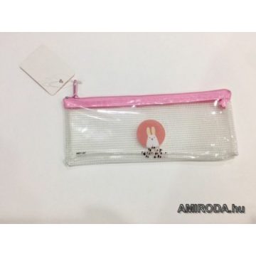 20x8cm méretű necces PVC irattasak, cipzáras