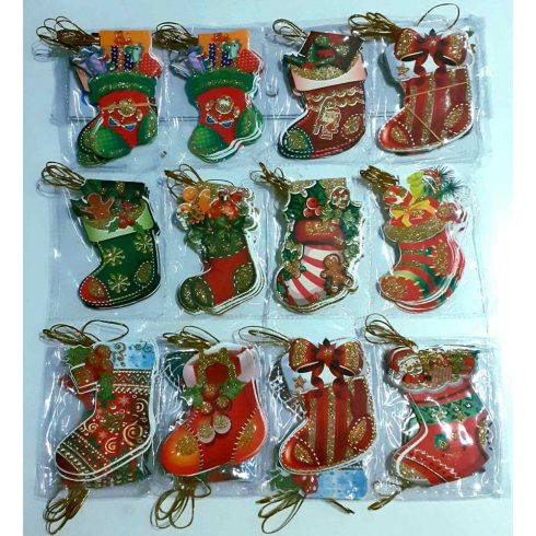 Ajándék kísérő  , csillámos, kb  9 x 6 cm ,1db