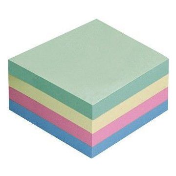 Színes, öntapadós jegyzettömb, 75x75mm, 300 lap
