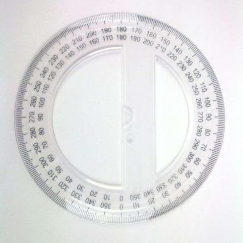 SAKOTA 360' szögmérő  , műanyag átlátszó