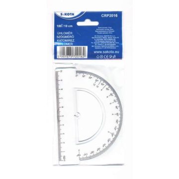 SAKOTA szögmérő 180', műanyag átlátszó